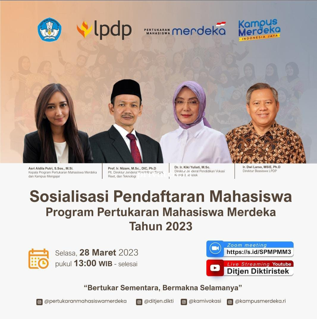 Syarat Pertukaran Mahasiswa Merdeka 2023 Dibuka untuk D3 dan S1